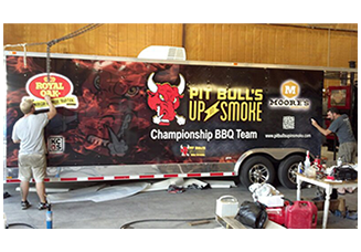 We can do vehicle wrap installations at your site Custom Graphics and Signs, Okeechobee Florida