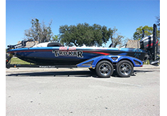 Full boat wrap designed by Custom Graphics and Signs