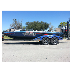 Full boat wrap from at Custom Graphics and Signs