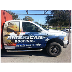 Truck wrap designed and installed by Custom Graphics and Signs