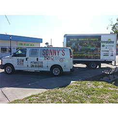 Full trailer wrap and van wrap from at Custom Graphics and Signs